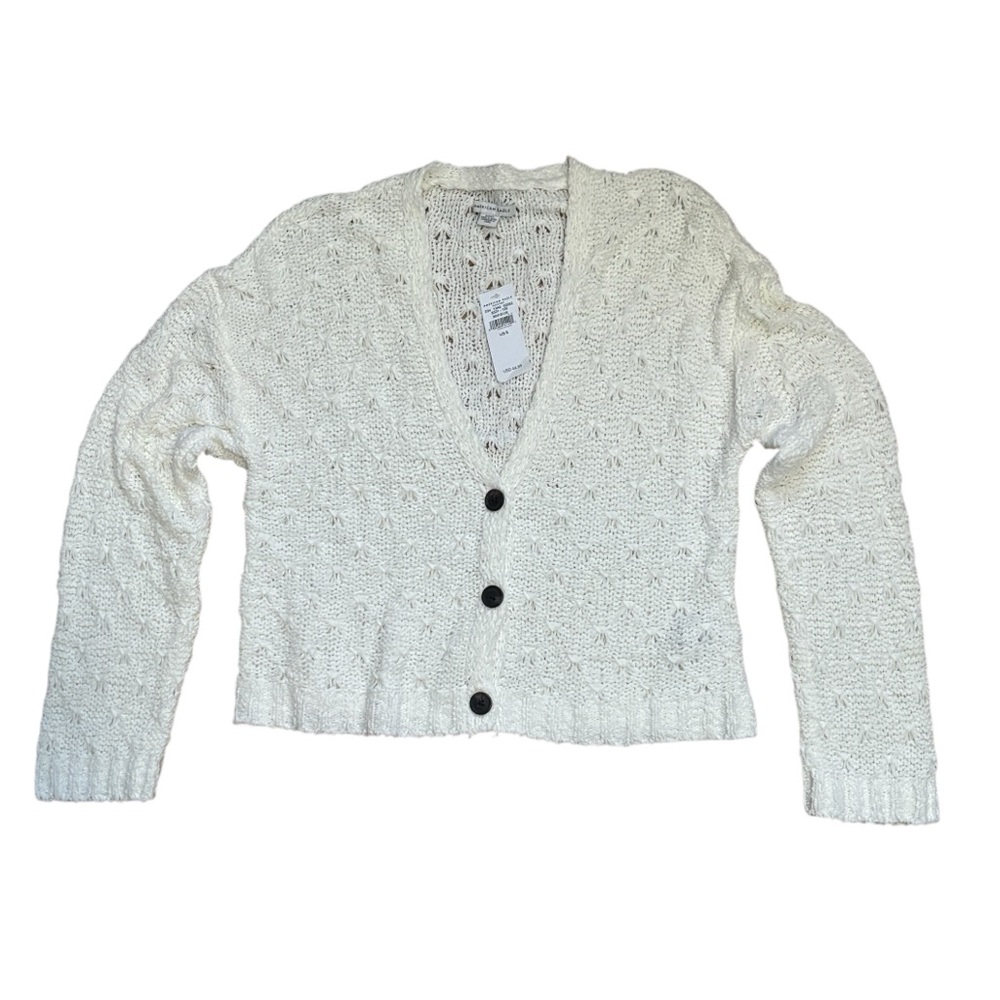 American Eagle Cream Cardigan Sweater‎ - size Small NWT